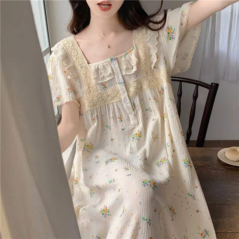 

Nightgowns Women's Clothes Summer New Thin Home Loose Cozy Simple Affordable High Quality Soft Sophisticated High-quality Sweet