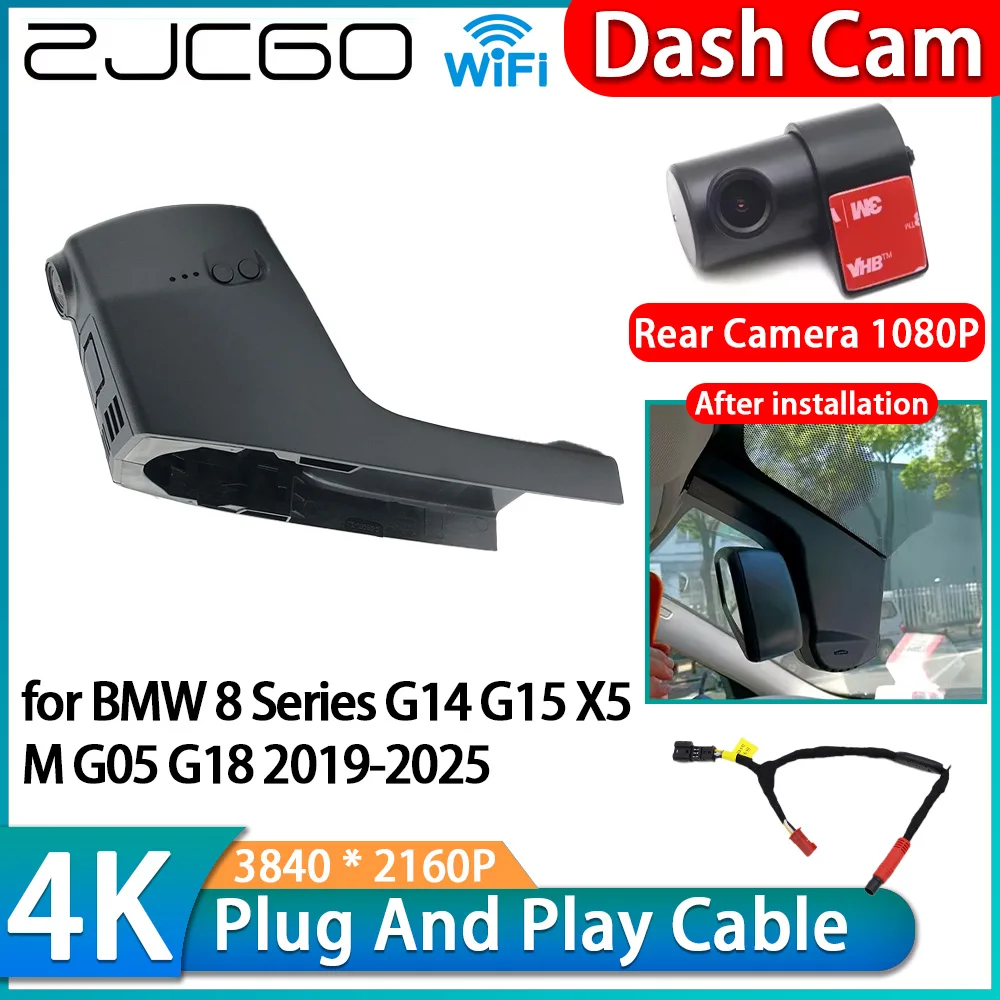 Cámara de Video para Auto OEM con Wifi 4K 2160P DVR para BMW M2 M3 F80 M4 F82 F83 M5 F10 M5 F90 M6 F06 F12 F13, Grabador de Video Delantero y Trasero