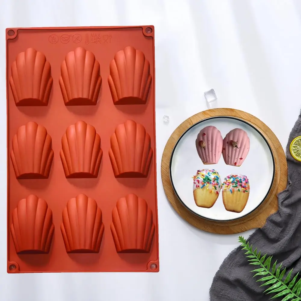 

Madeleine Pans for Baking, 9-Cavity Non-stick Silicone Madeleine Cookies Trays for Baking, Pans Shell Shape Madeleine Mold Cake