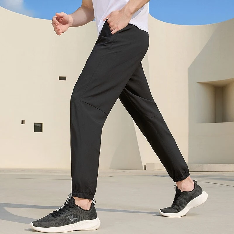 Xtep Woven Sports Trousers Men 2023 Summer Skin Friendly Men\'s Sweatpants Bouncy Breathable Quick Dry Running Pants 877229980261