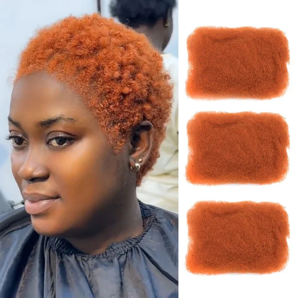 Ginger Orange Extensions Remy Peruvian Afro Kinky Bulk Human Hair For Braiding Natural Color Human Bulk Hair For Braiding