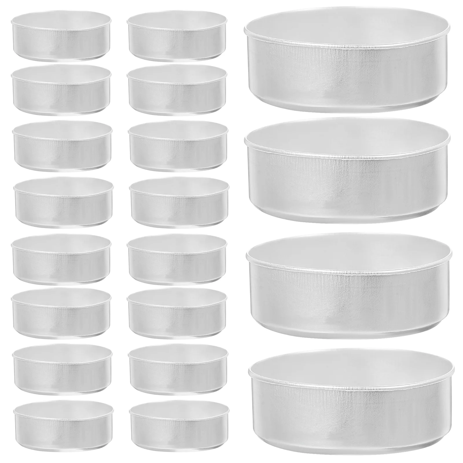 

200 Pcs Aluminum Tea Light Containers Round Shape Recyclable Empty Making Supplies Tinplate Scented Box