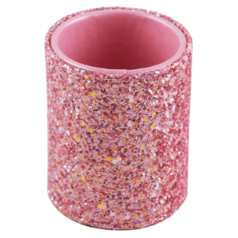 

Decorative Pen Holder Thickened Glass Multifuntional Makeup Brush Container Tabletop Brush Organizer Desktop Storage