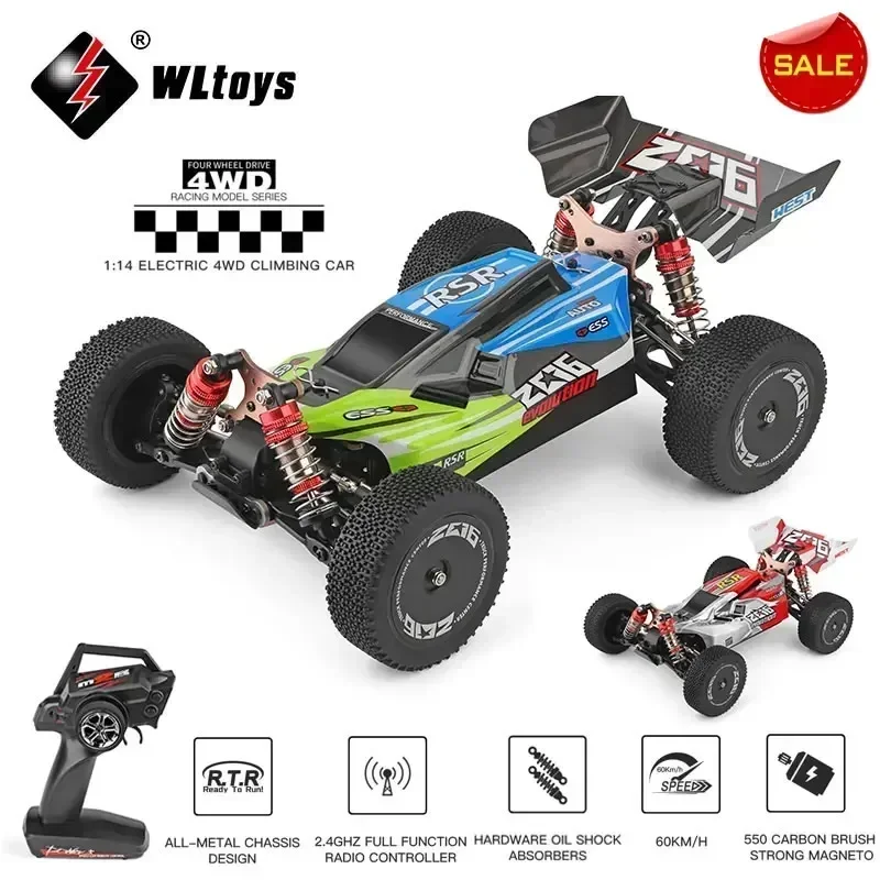 WLtoys 144001 1:14 RC Racing Car 65Km/H 2.4G Remote Control High Speed Off-Road Drift Shock Absorption Adult Boys Toys Kids Gift