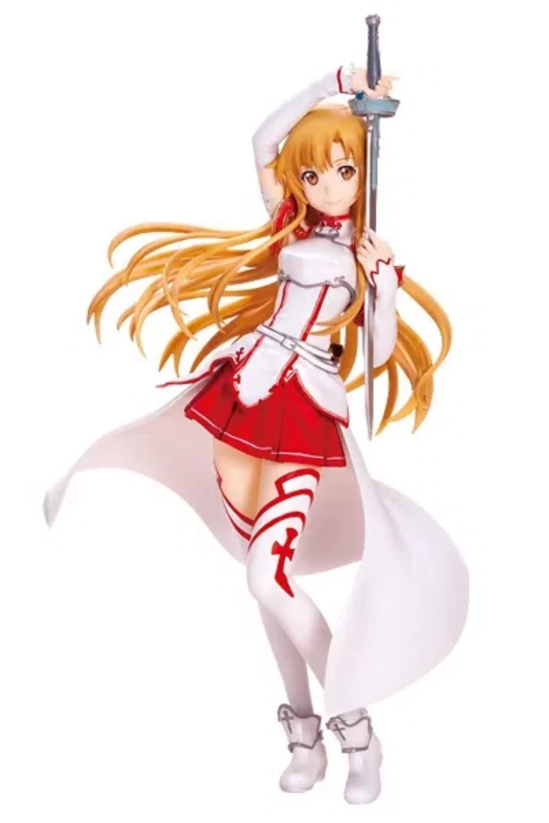 

Anime Sword Art Online Yuuki Asuna Figures kawaii resin GK DIY manual White assembly Model Statue Toys doll Collection Gifts