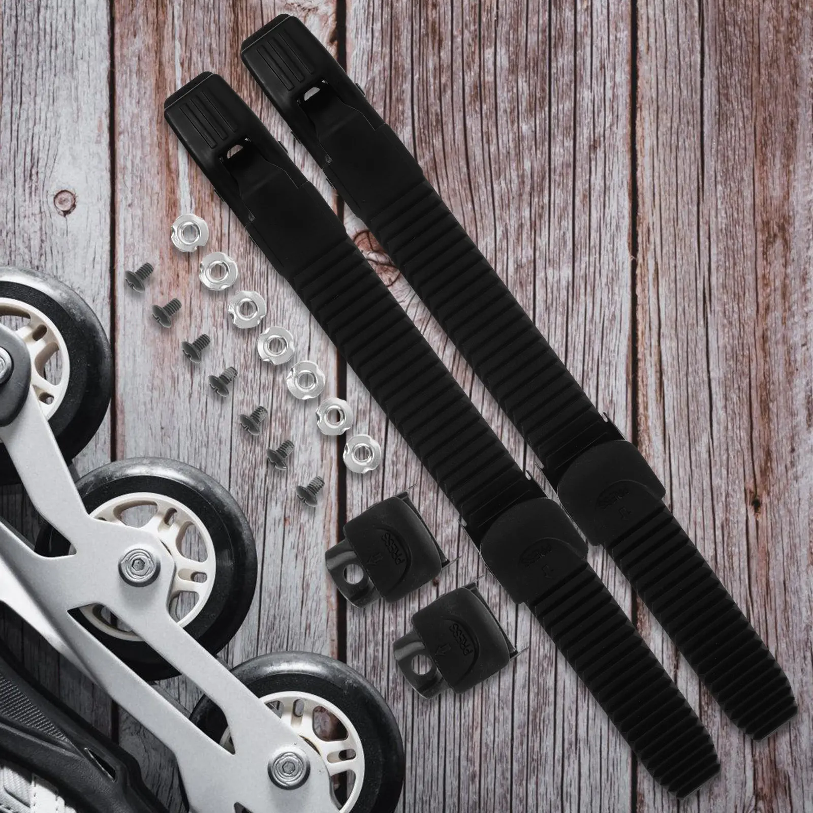 

2Sets Replaceable Buckle Straps for Roller Skates Ice Skates Skating Shoes Universal Fit Quick Fasten Secure Lacing Skating