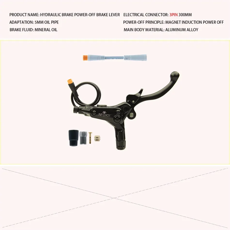 NFOX B015 Parkplatz Hydraulische Abschaltung Öl Bremshebel Elektroroller E-Bike Generation Fahren Bafang Griff Reparatur Dreirad