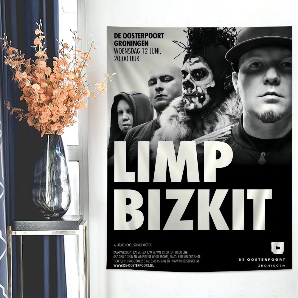 Limp Bizkit DIY Wall Tapestry Hippie Flower Wall Carpets Dorm Decor Wall Art Decor