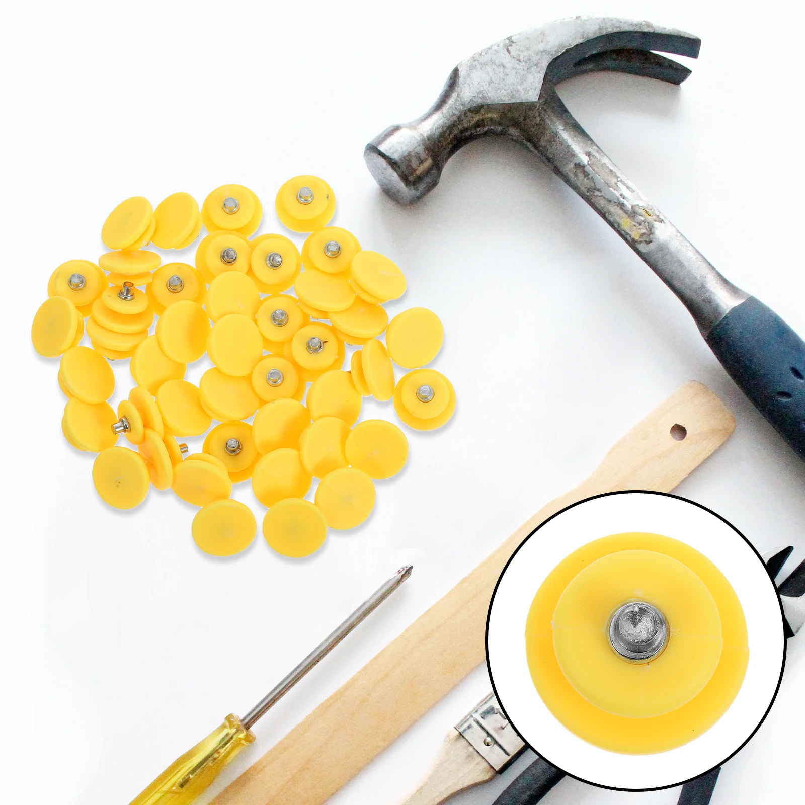 

50 Pcs Crampons Spikes Ice Shoes Grippers for Boots Replace Footwear Steel Cleats Enhancers