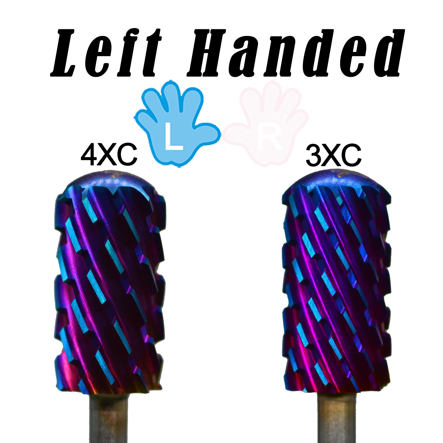 

Left Handed Only 6.6 Large Round Top Blue Blade Carbide Strongest Barrel Nail Drill Bit and Best remover for Powder