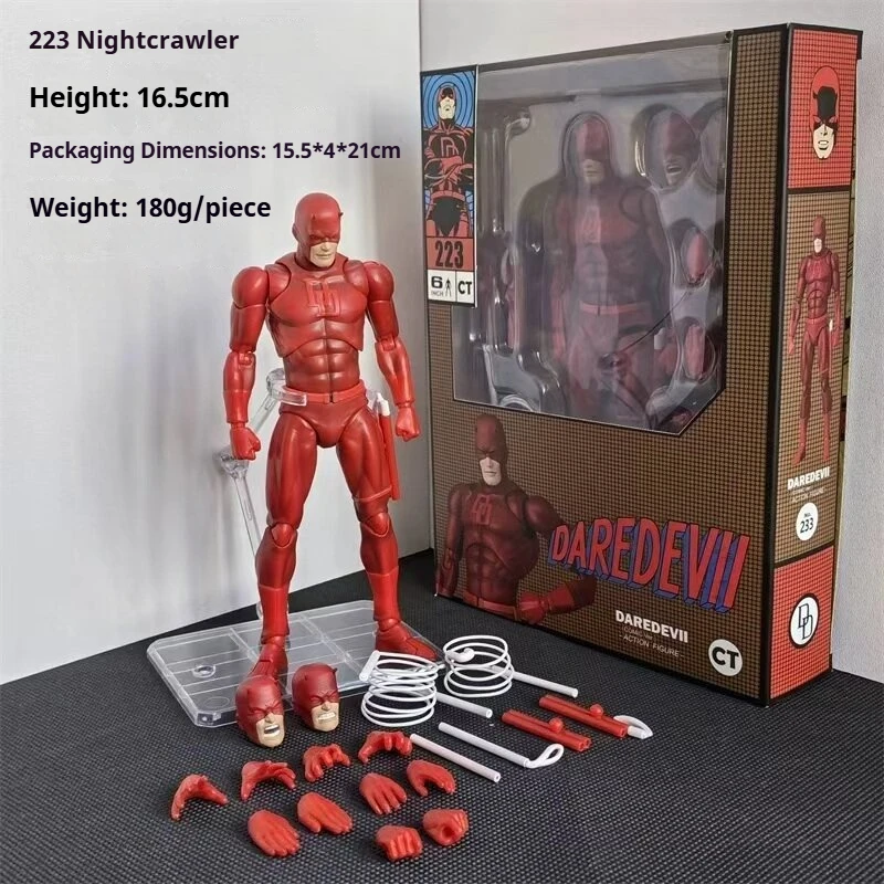 

CT 223 Daredevil Action Figure 6 Inch Comic Version Movable Joint PVC Collectible Model Toy With Accessories