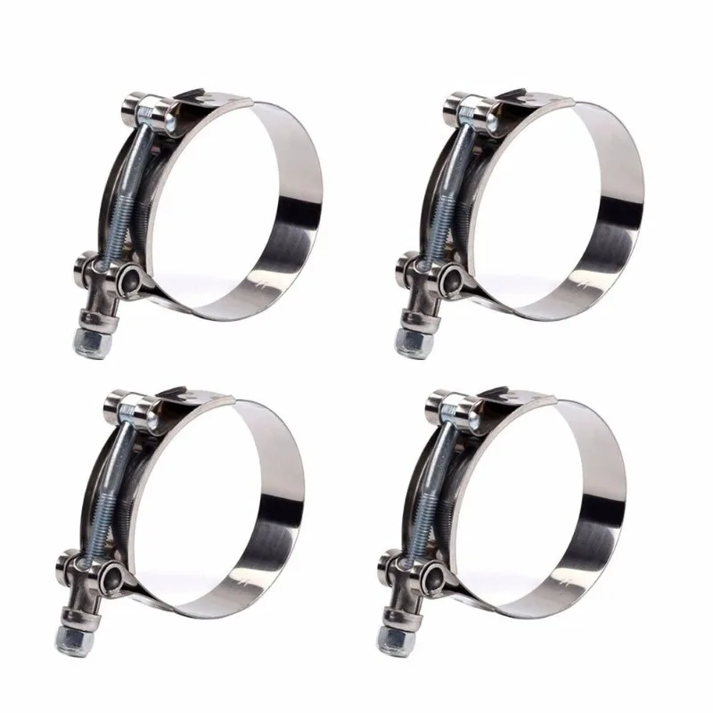 

4PCS Hose Clamps 304 stainless steel semi-steel T-shaped strong throat clamp with anti loosening nut 51mm Clamps