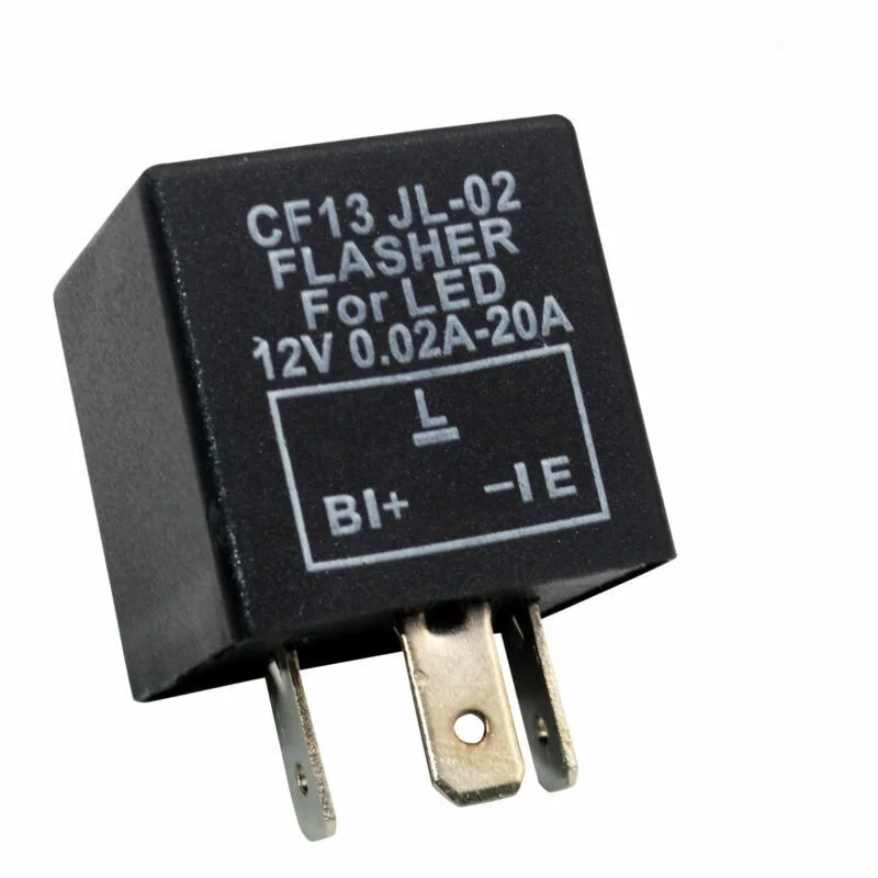 

12V 3-Pin CF-13 EP34 CF13JL-02 Electronic Car Flasher Relay to Fix LED Light Turn Signal Hyper Flash Blinking Light Accessories