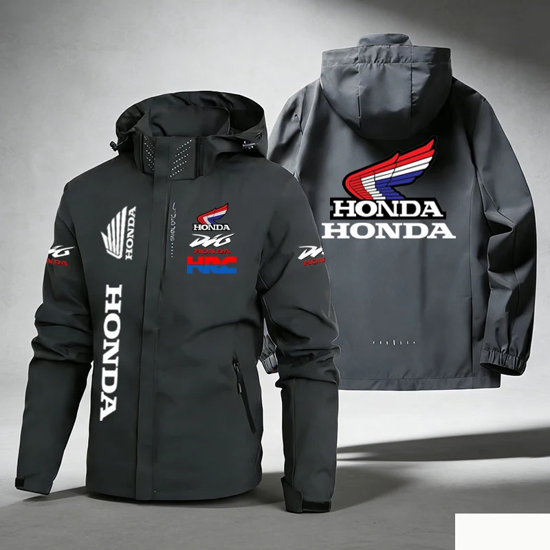 2026 Honda Logo Men's Motorcycle Jacket Honda Jacket Customized Racing Team Bomber Jacket Loose Men's Sports Windbreaker