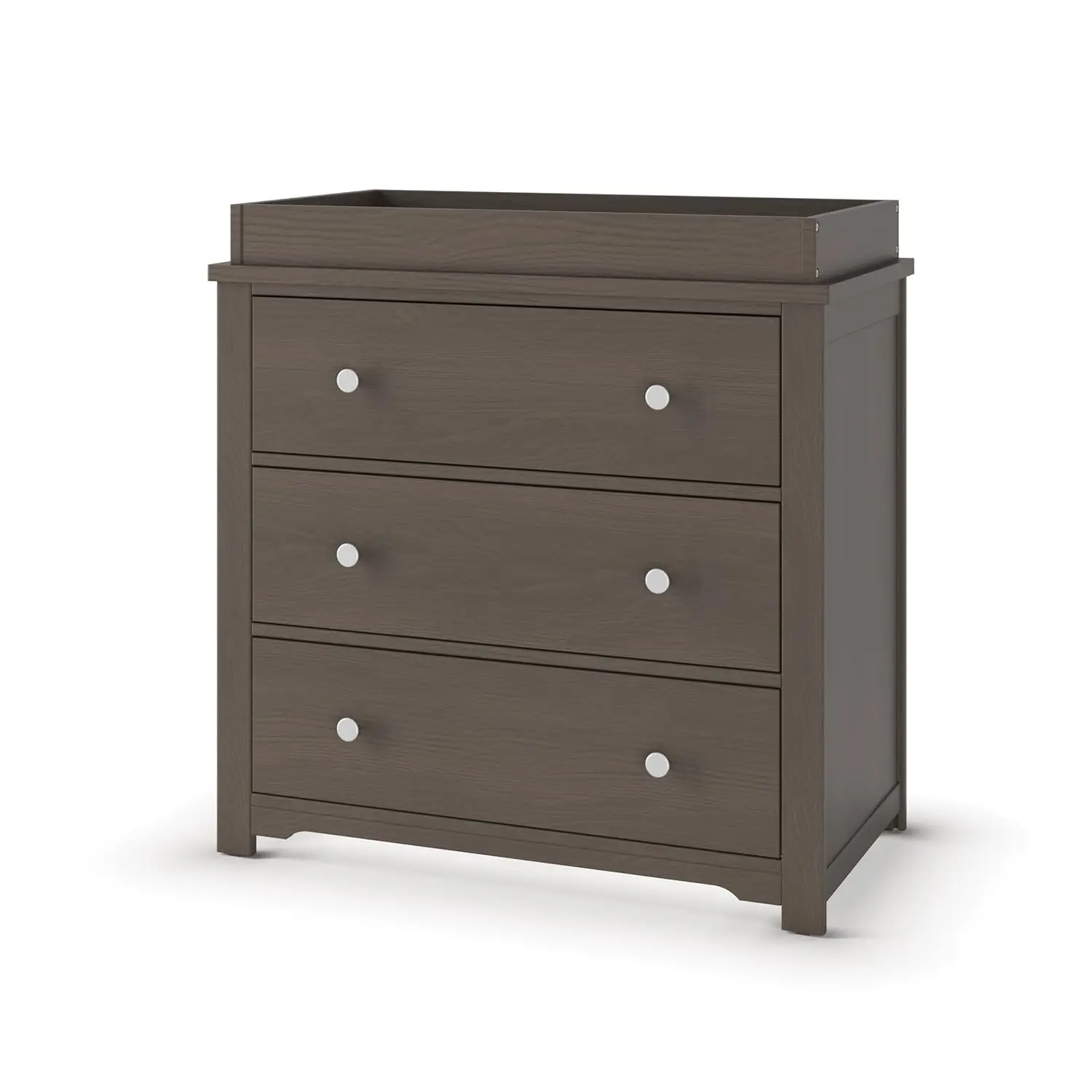 Harmony 3-Drawer Dresser With Changing Table Topper (Dapper Gray)