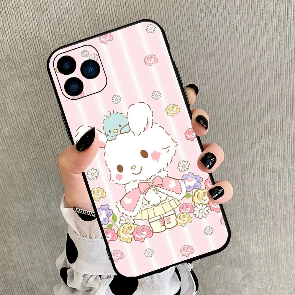 MINISO Sanrio Cute W-WISH ME MELL Phone Case For iPhone 8 11 12 13 14 15 Mini X XR XS PRO MAX Plus Shell