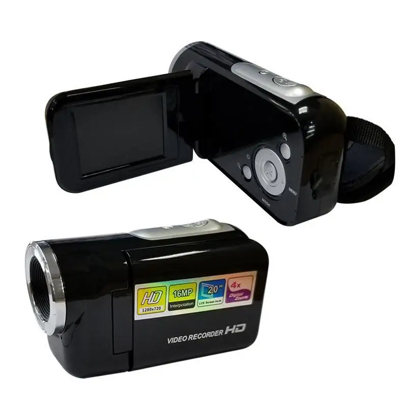 16 Million Pixels Video Camcorder HD Handheld Digital Camera 4X Digital Zoom Camera 2 Inch TFT Display Portable Camera