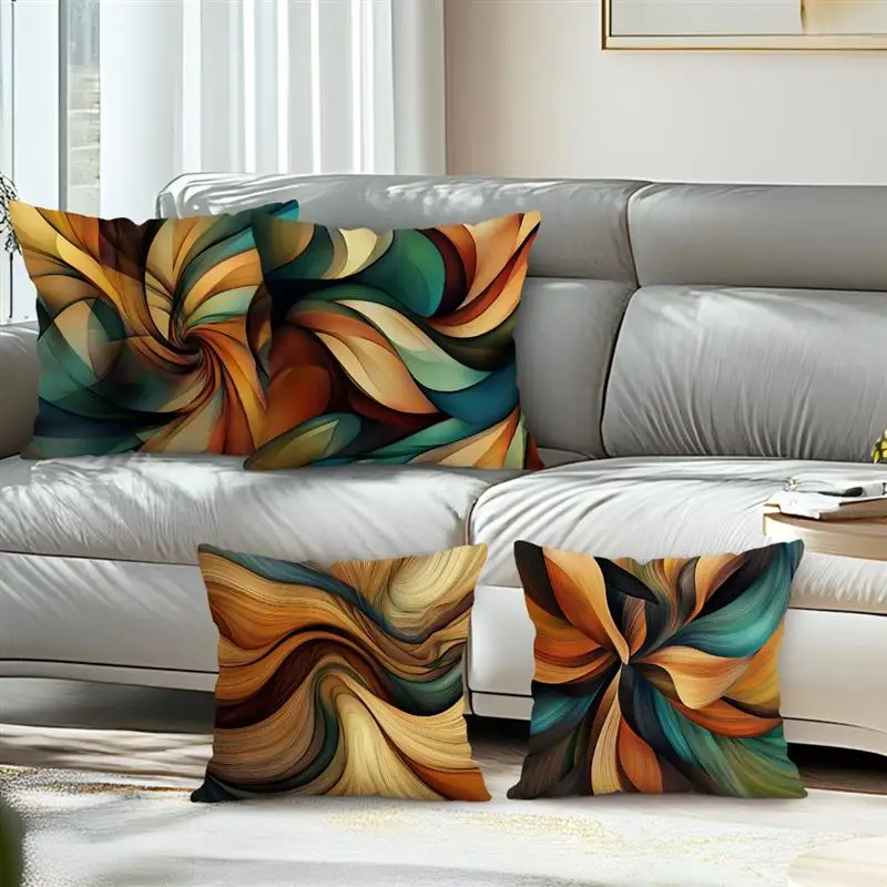 

Abstract Art Cushion Pillowcase Printed 100% Polyester 45x45cm Throw Pillowcover Decorative Sofa Cushion Pillowslip Home Decor