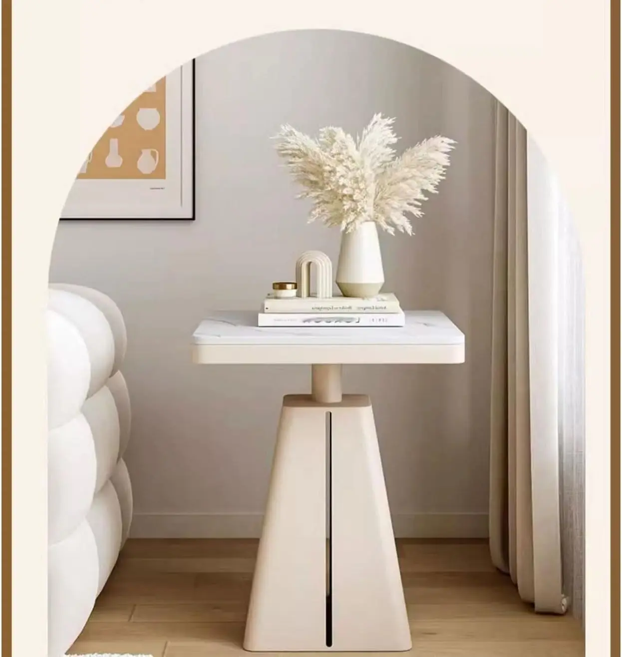 Mesas laterais para quarto, Rock Plate Sofa Side Table, Bedside Sideboard, Small Coffee Table, Simples e Moderno, Living Room Square Table