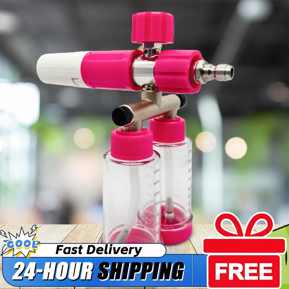 

Портативная автомойка 100 мл с двумя баками и быстроразъемным соединением 1/4 дюйма, высоконапорная, для автомобиля и дома, съемный инструмент для уборки