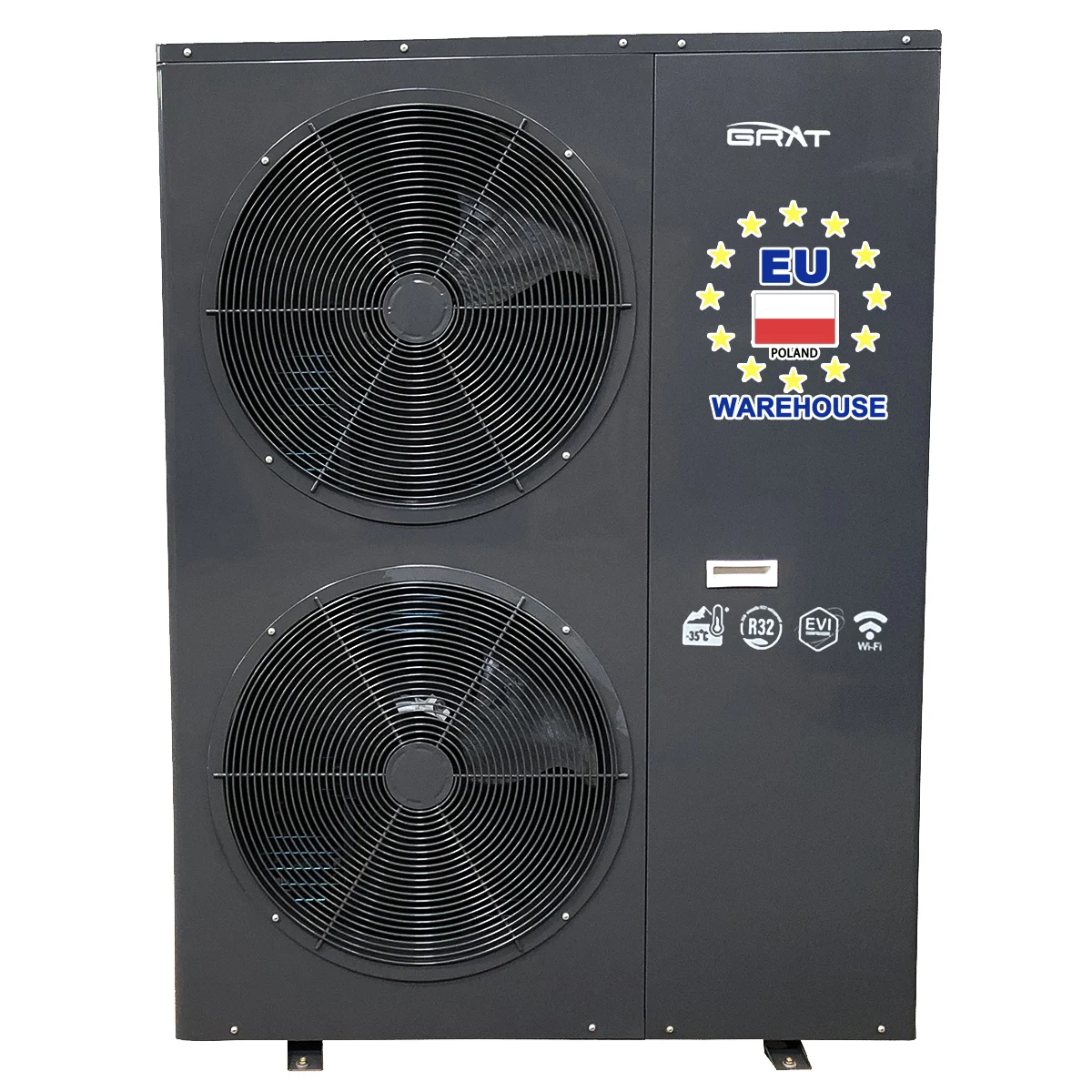 2024 Provide You With R32 DC Inverter Heating & Cooling & DHW 3 in 1 Heat Pump Galvanized Black Heat Pump 18KW