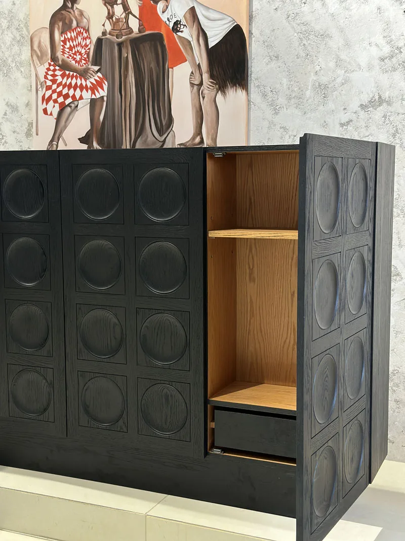 Modern dining room sideboard solid wood decorative cabinet living room home furniture