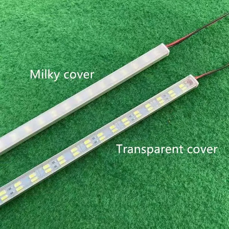 1Pcs Super Bright 72LEDs LED bar DC12V 50cm kitchen storage shelf LED profile aluminum channel rigid strip for indoor lighting