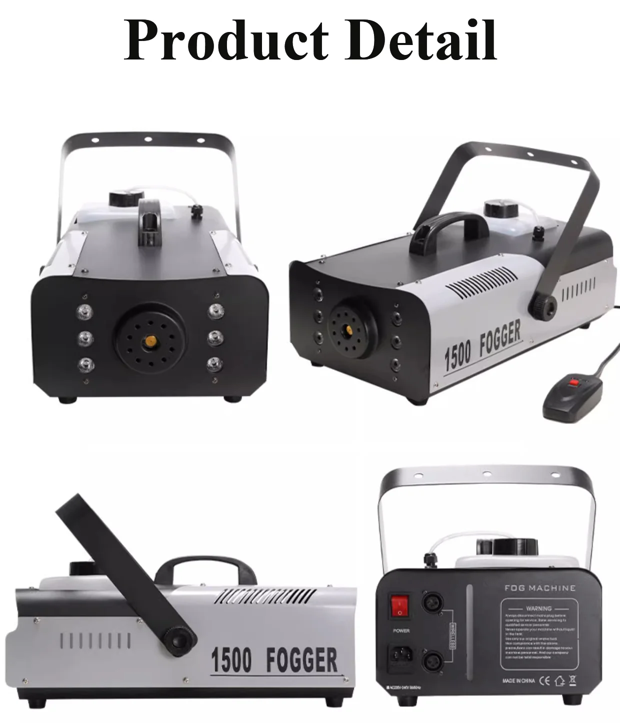 1500W Stage Effects LED Smoke Fog Machine With RGB Remote DMX Control Smoke Fog Machine Wedding Effects