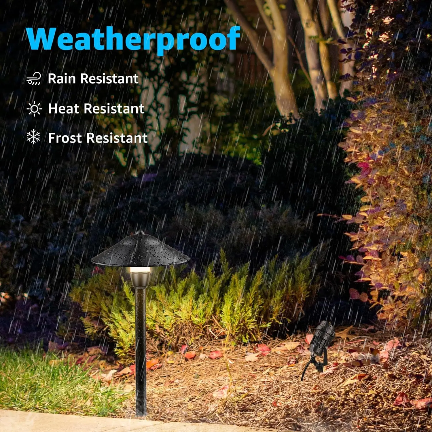 12V LED Landscape Lighting Kit with 8 Pathway Lights and 4 Spotlights, Waterproof for Garden Patio Yard