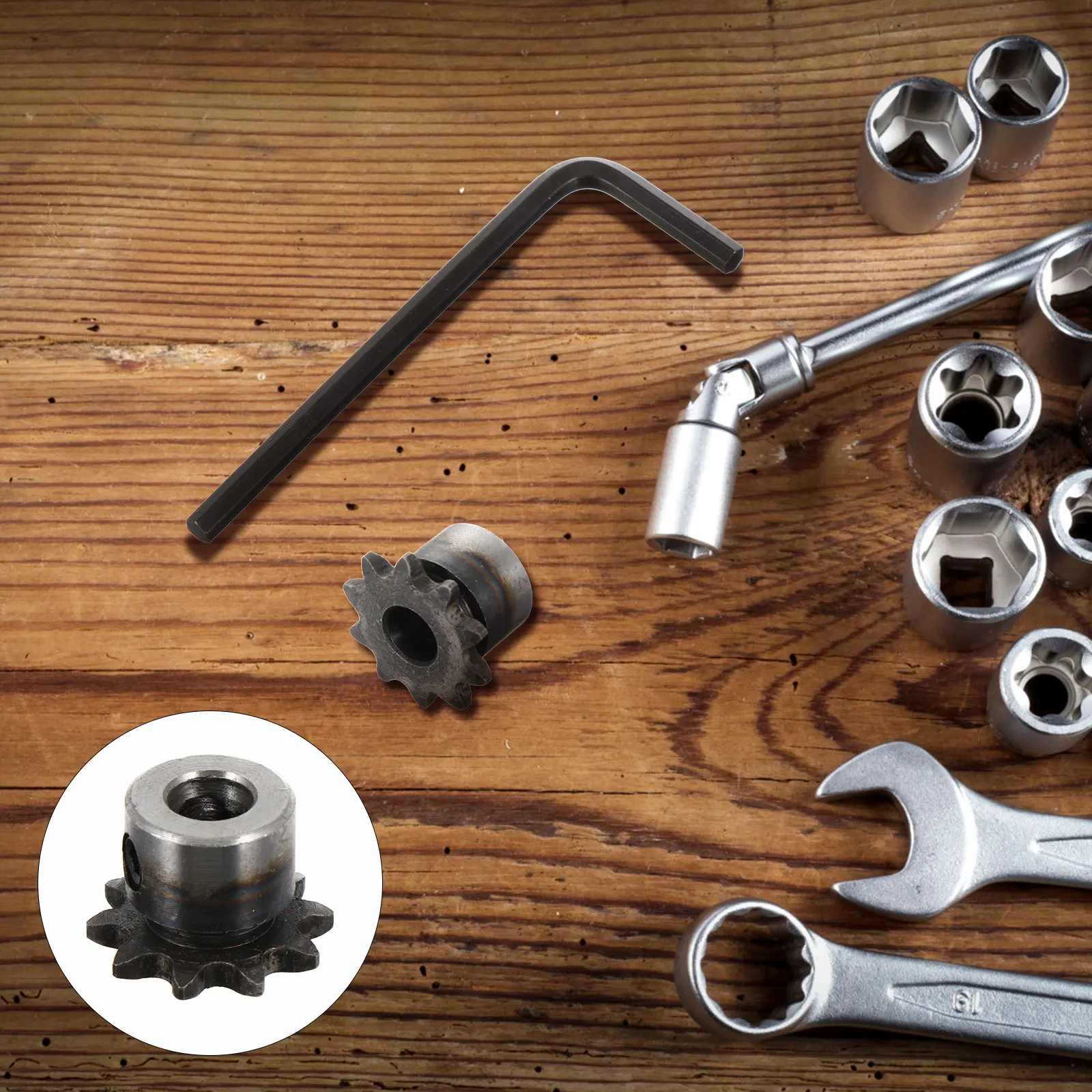 Single Sprocket 10 Teeth Motor Metal Sprocket Durable Practical Use Widely Applied in Hardware Mould Machine Part
