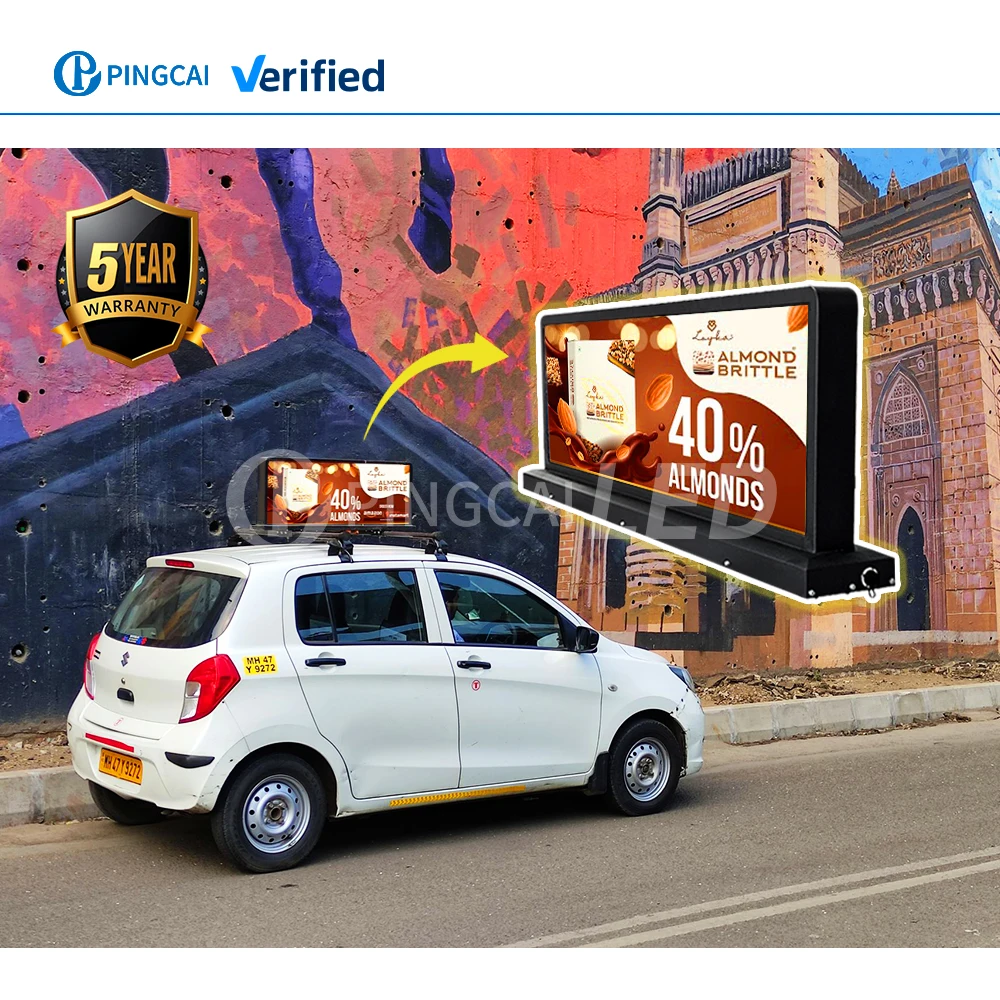 

Hot selling:Car Roof Top Led Display P2.5 P3 P4 P5 Full Color Advertising Screen P2.5 2.5mm Taxi Roof LED Screen with Locati