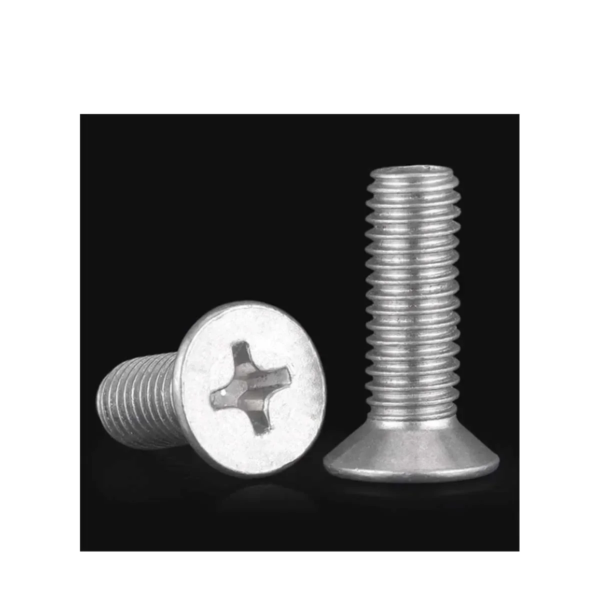 6061 Aluminum Alloy Countersunk Head Screw Flat Head Cross Machine Tooth Aluminum Screw M4M5M6M8