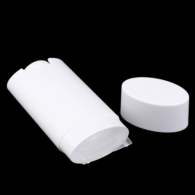 

2Pcs White 75g PP Empty Deodorant Containers Refillable Plastic Twist-Up Bottle For DIY Natural Deodorant Stick Tube Cosmetics