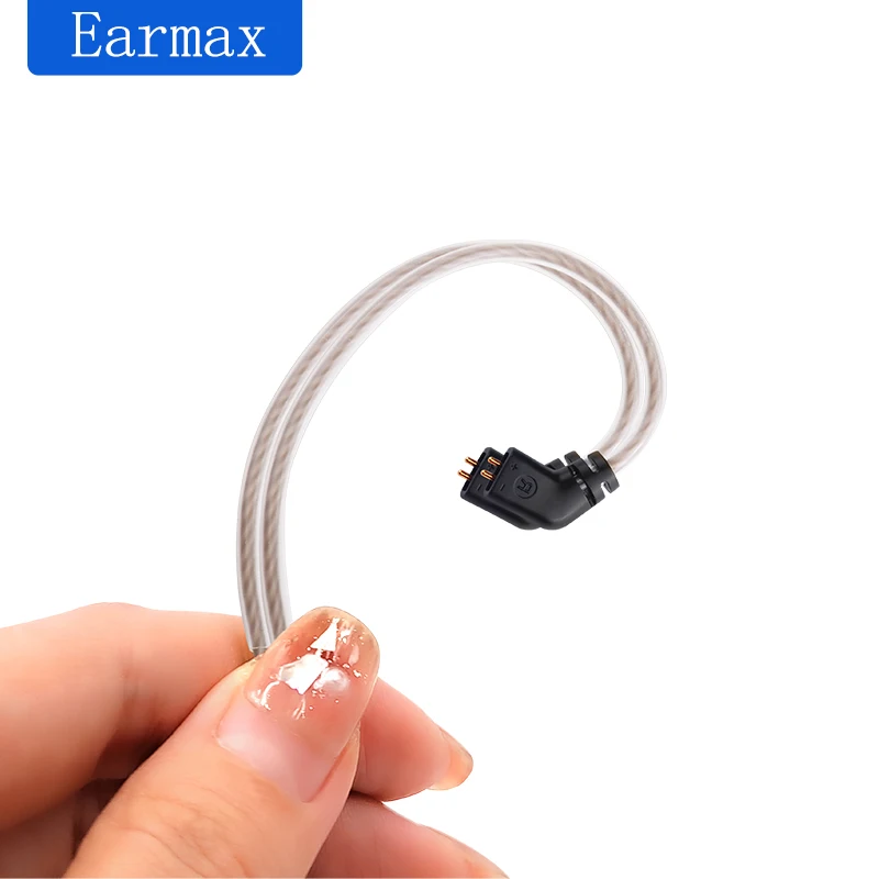 For STM ST1 V90S VX BA5 TINHIFI CA16 C10PRO T1PLUS TRN BA8 Replaceable Silver Plated Headphone Cable 0.78 2 Pin QDC Connector