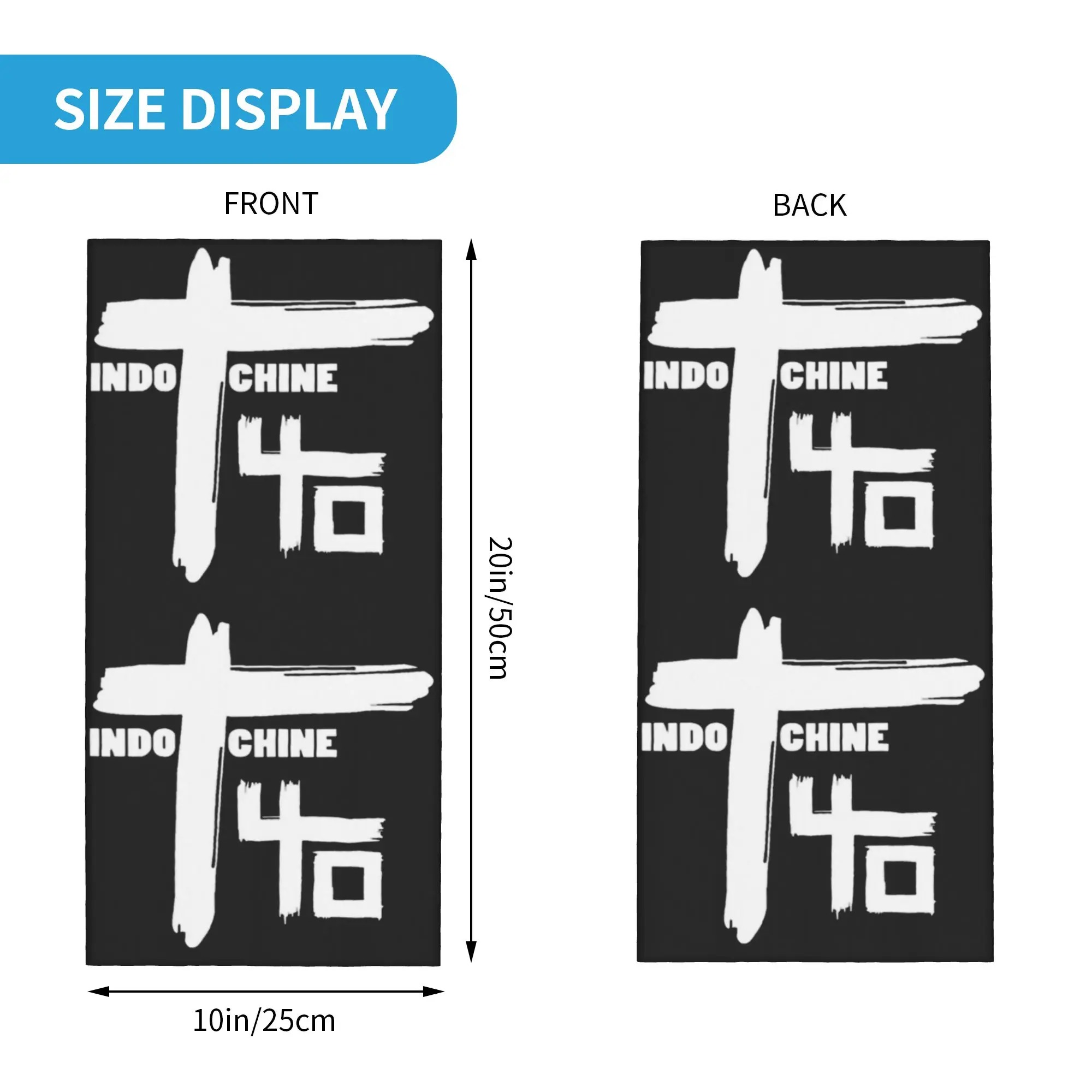 Indochine French Rock Band Winter Headband Neck Warmer Men Women Ski Running Tube Scarf  Face Bandana Gaiter