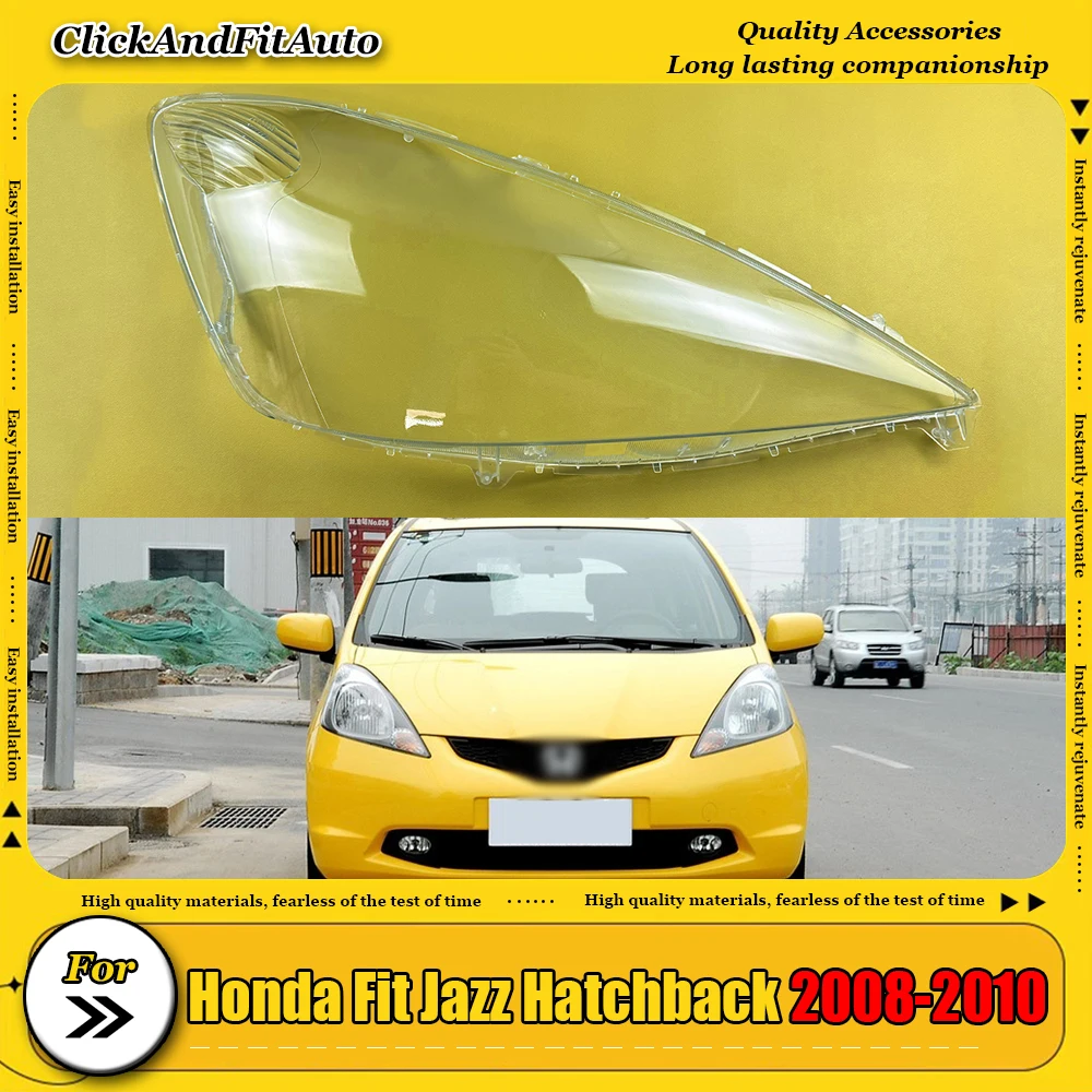 

Для Honda Fit Jazz Hatchback 2008-2010, крышка фары, прозрачная линза корпуса фары, замена оригинального абажура из плексигласа