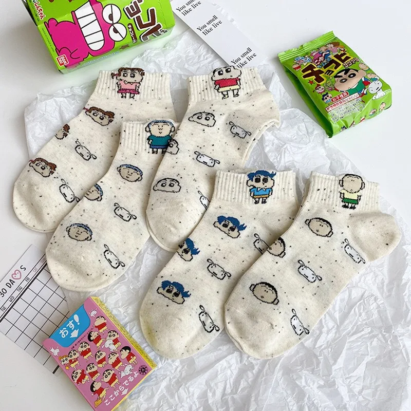 

Adult Japanese Anime Crayon Shin-chan Socks Ins Kawaii Cartoon Combed Cotton Sports Socks Women's Mid-calf Socks Average Size