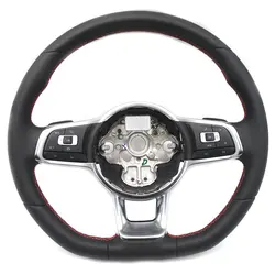 For Golf MK7 GTI Steering Wheel, Original Red Stitching Steering Wheel, Shift Paddle Steering Wheel, Made in China