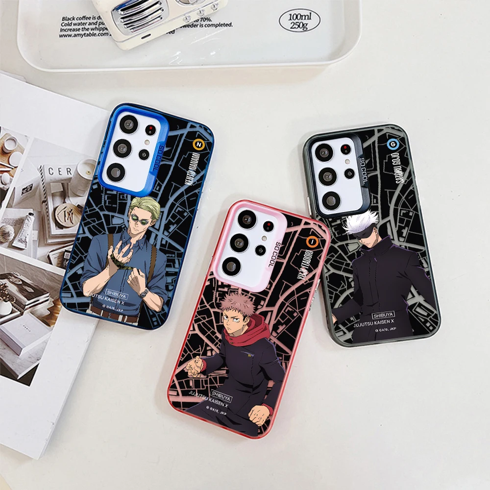 Anime Jujutsu Kaisen Case for VIVO Y15S Y16 Y17S Y21 Y22S Y27 Y50 Y91 Y93 V23 V25 V27 V29 S1 Pro 5G Matte Shockproof Back Cover