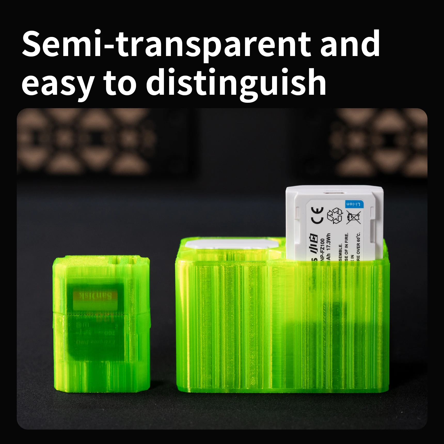 Selens TPU الهواء المثانة كاميرا بطارية حالة حقيبة صندوق الأزرق 2/3/4/5/6 ثقوب لبطارية سوني NP-FZ100