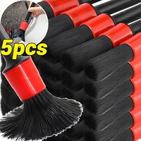 5Pcs Car Cleaning Brush Kit Soft Bristle Detail Brushes for Motorcycle Car Detailing Brush Set Wheel Rims Cleaning Brush Tools