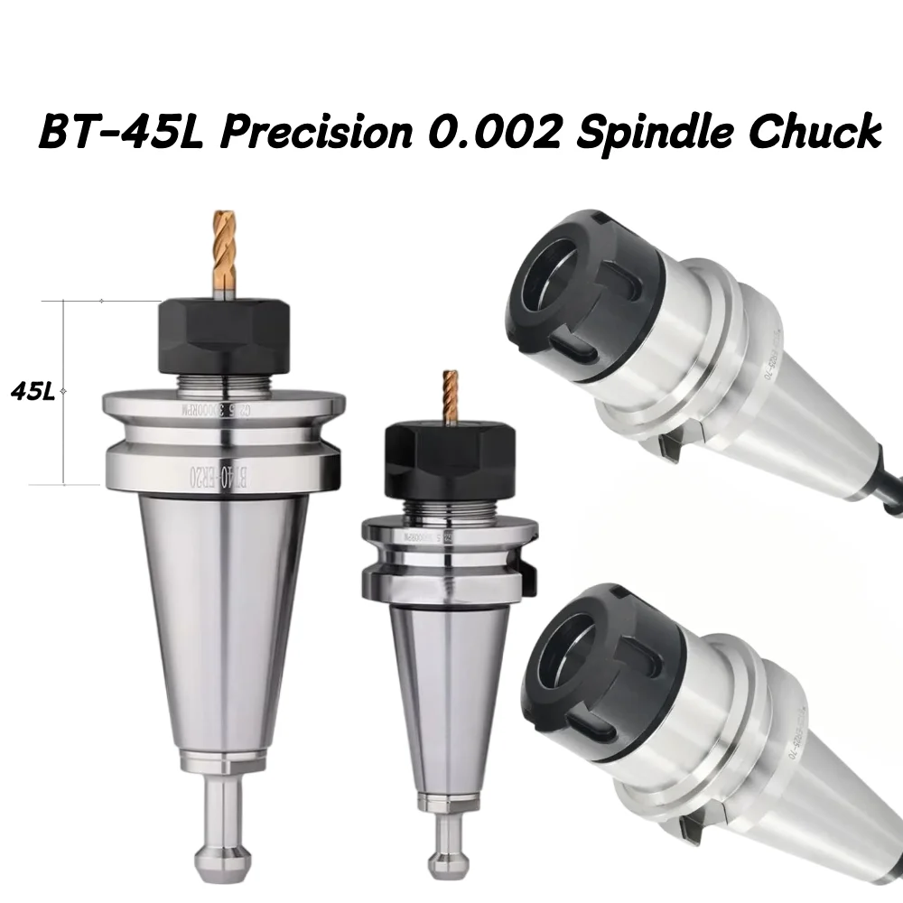 

Короткий держатель инструмента BT30 BT40 ER16 ER20 ER25 ER32 ER40 45L, цанговый патрон ER для фрезерования, шпиндель BT30, держатель инструмента для механического токарного станка с ЧПУ