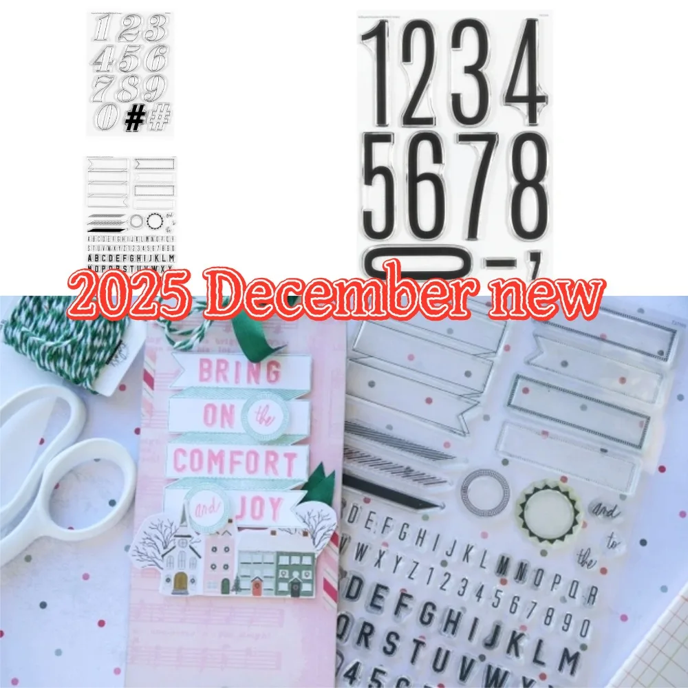 Storytellers Numbers August Alphas and Numbers Stamps For Craft Embossing Make Paper Greeting Card Making Template DIY Handmade