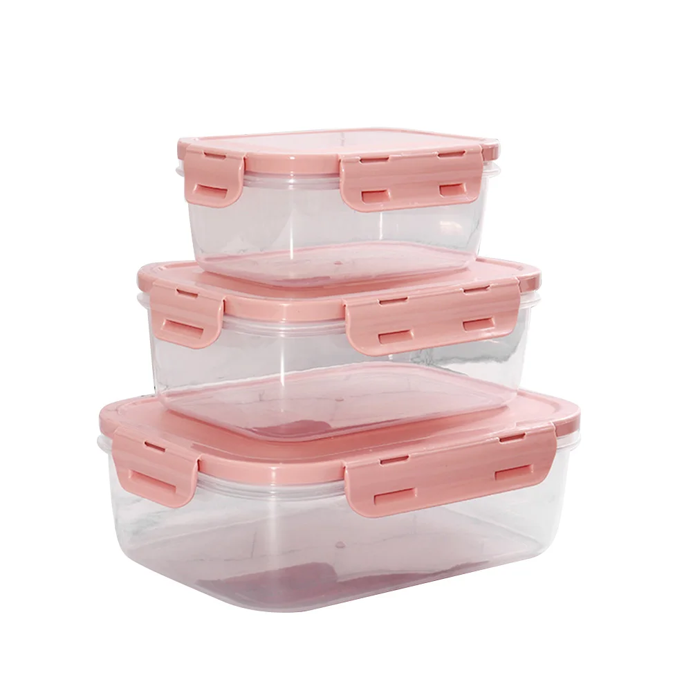 

3pcs Insulated Lunch Box Containers High Quality PP Material Thermal Resistant Food Storage Crisper Set Office Kitchen Camping