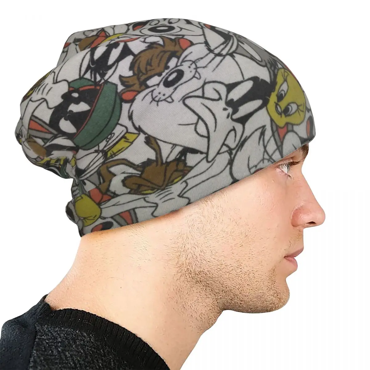 لوني فرقة تصميم Skullies Beanies القبعات الدافئة الخريف الشتاء في الهواء الطلق قبعة محبوك قبعات بونيه للرجال النساء الكبار