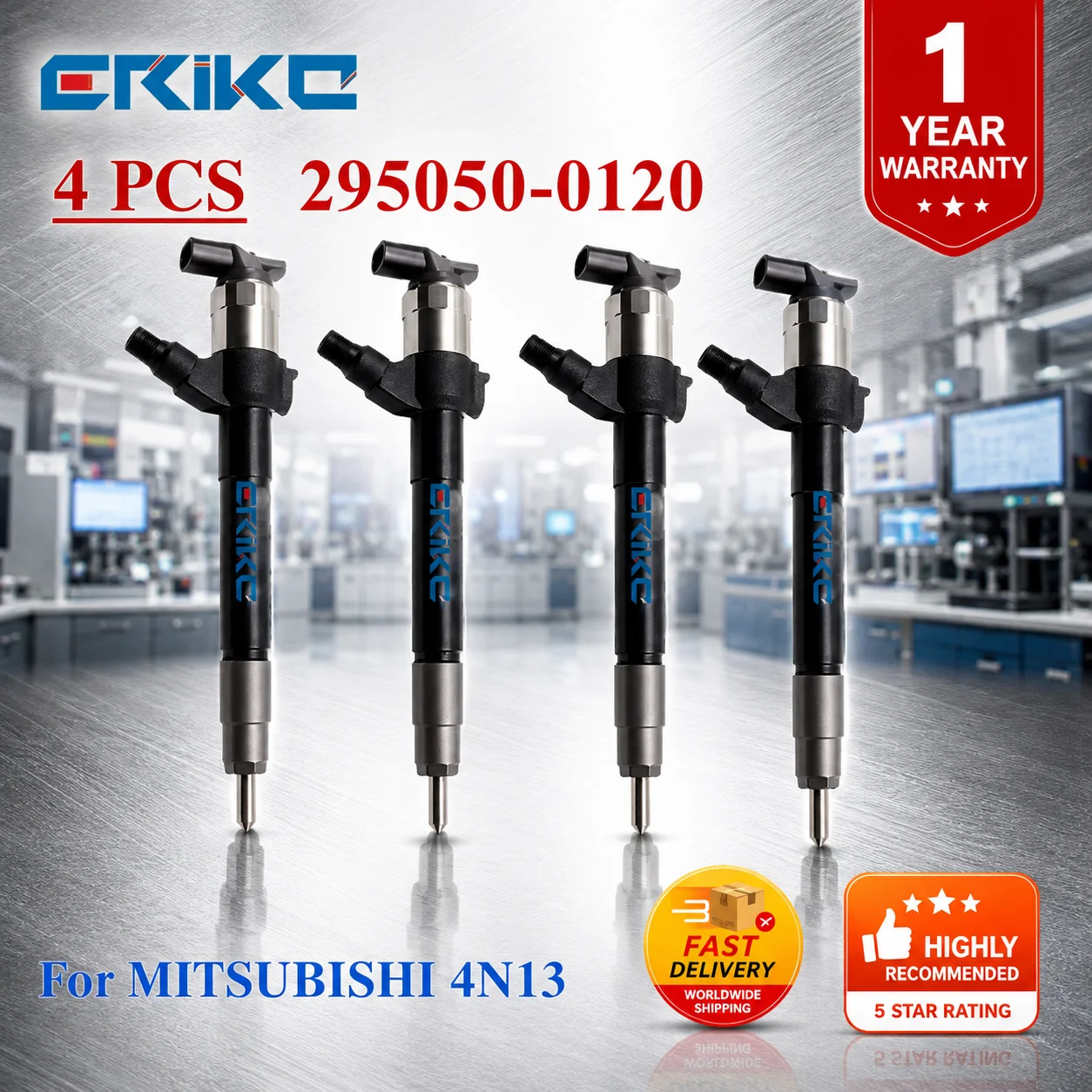 4 шт. форсунки Common Rail 295050-0120 (1465A323, G3) для MITSUBISHI 4N13 (2950500120, 295050-0121, 1465A306)