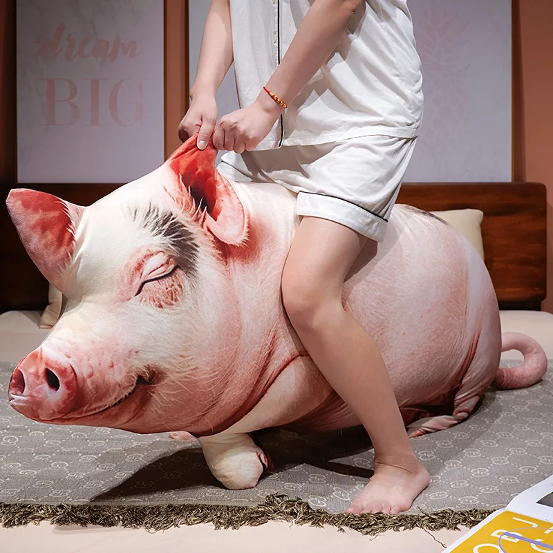 Simulated Sow Plush Toys 40/60/80/100/130/150cm Pig Stuffed Pillow Creative Home Decoration Toys Funny Accompany Sleep Toy Gifts