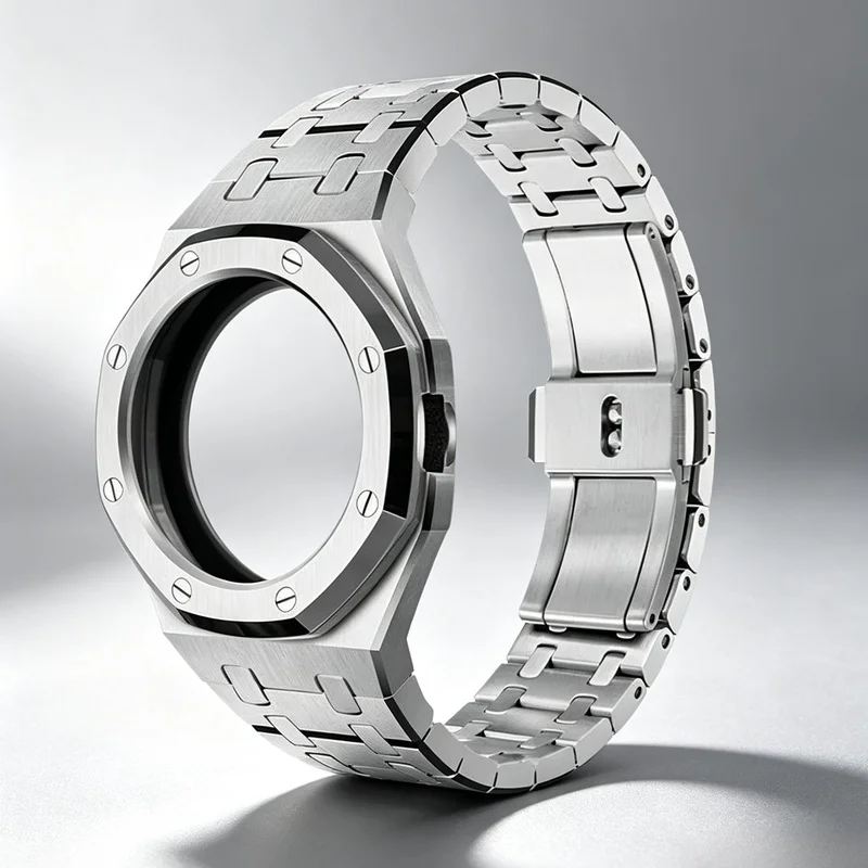 Edelstahl-Uhrenarmband und -gehäuse für die Swatch Royal Pop Pocket – modisches, schützendes Armband für Armbanduhren, Zubehör.