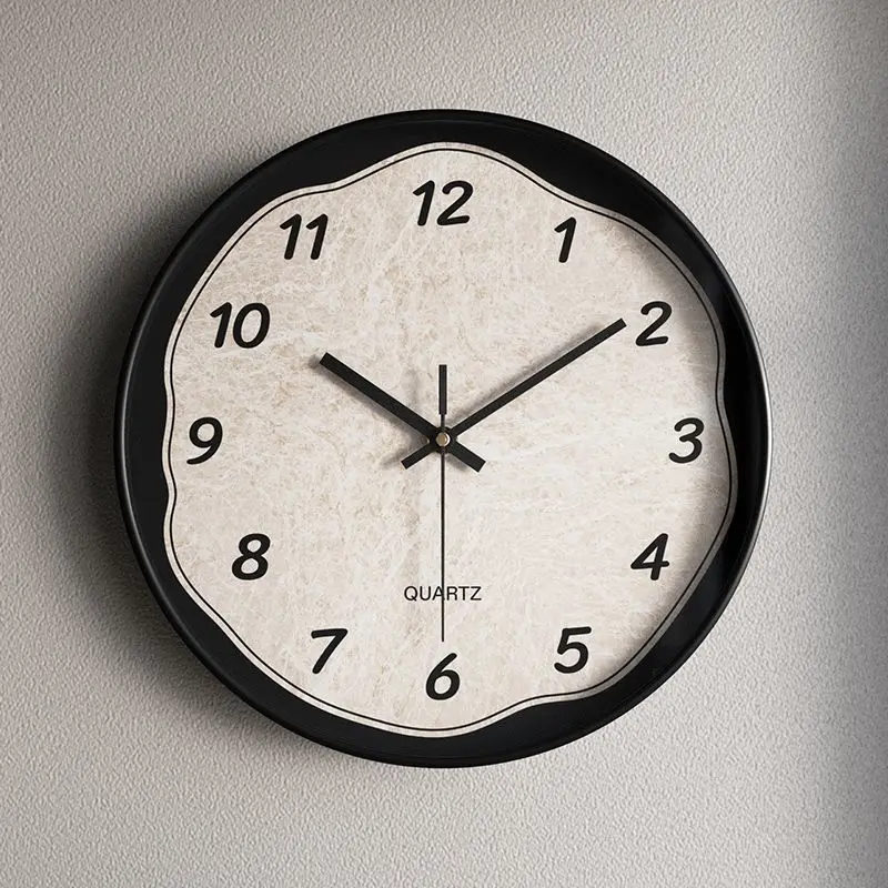 

New Simple and Creative Quartz Wall Clock for Living Room and Bedroom Silent Clock in Creamy Fashion Style