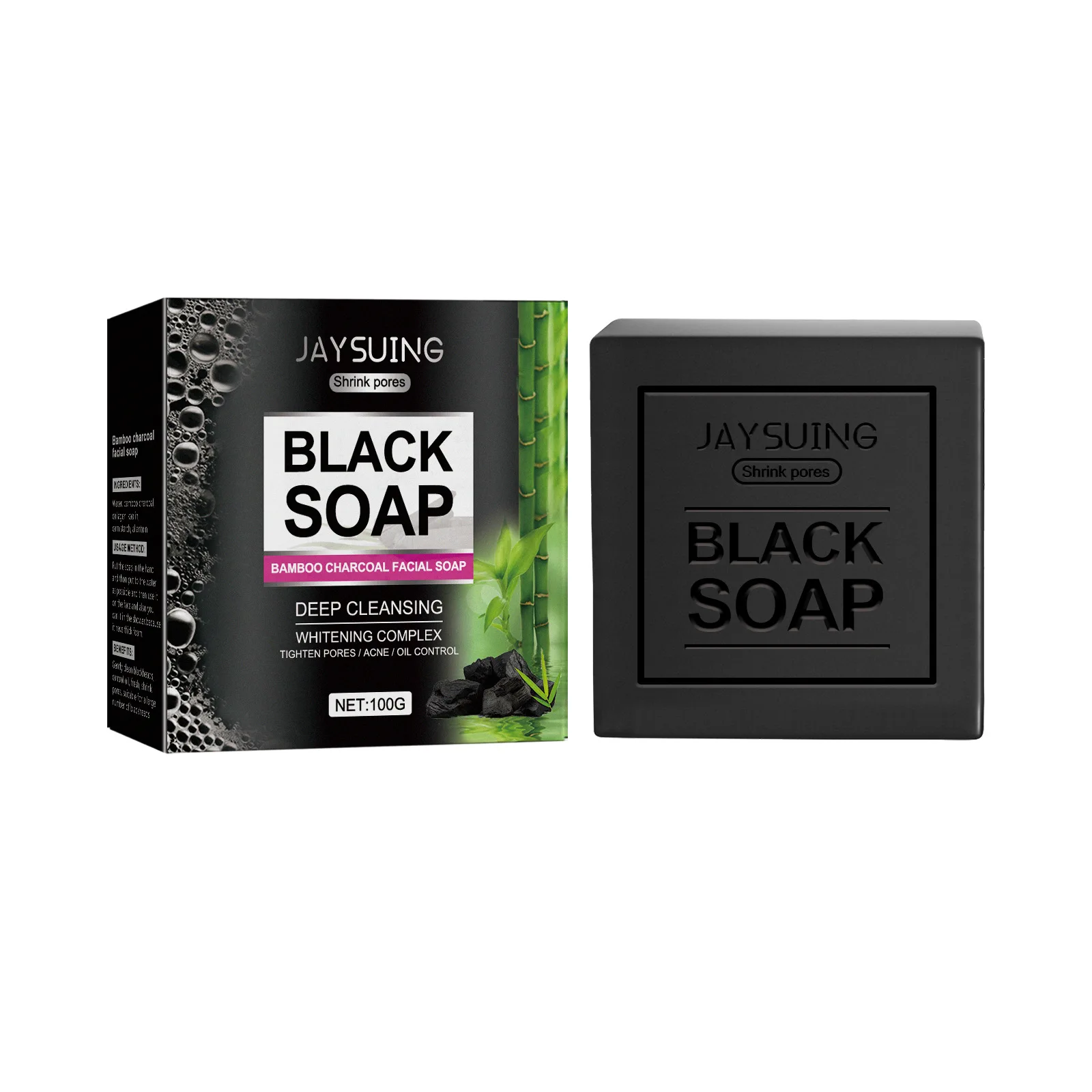 Face Cleansing Soap Acne Repair Blackhead Remover Pore Shrink Oil Control Brightening Moisturizing Washing Bamboo Charcoal Soap